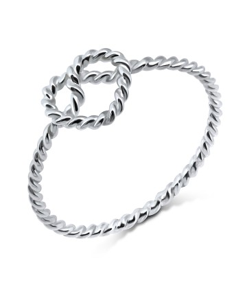 Knotted Heart Silver Ring NSR-466